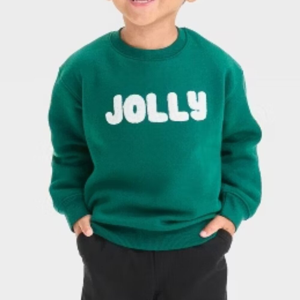 Toddler Boys' Jolly Fleece Crew Neck Sweatshirt - Cat & Jack